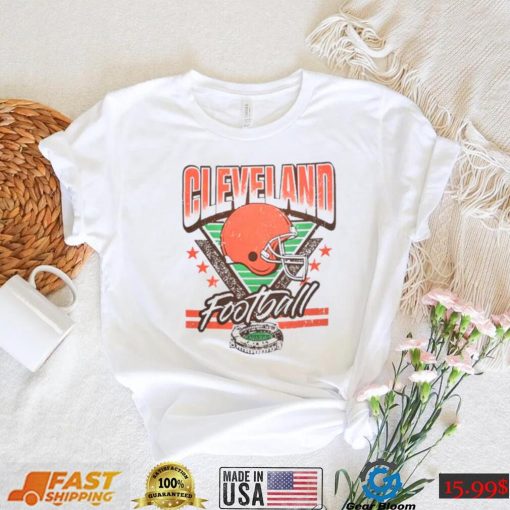 Cleveland Football Retro White Cleveland Browns T Shirt