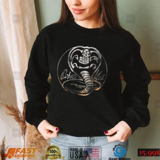 Cobra Kai T shirt Rusted Steel Snake Logo Graphic