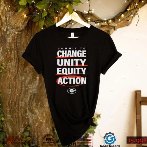 Commit to Change unity equity action Georgia Dawgs logo shirt