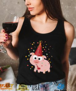 Cute Confetti Party Funny Pig Design Unisex Sweatshirt