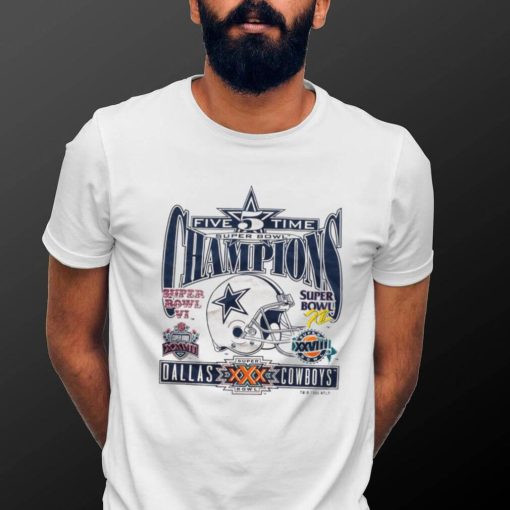 Dallas Cowboys T Shirt 90S Dallas Cowboys Five Time Super Bowl Champs