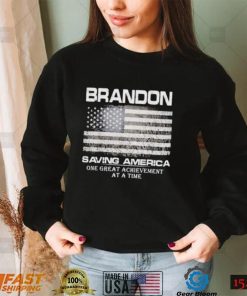 Dark Brandon saving America one great achievement at a time vintage flag shirt
