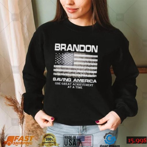 Dark Brandon saving America one great achievement at a time vintage flag shirt