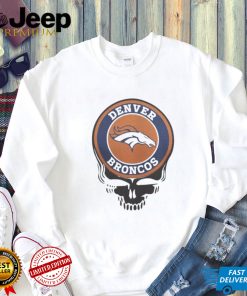 Denver broncos football skull T shirt