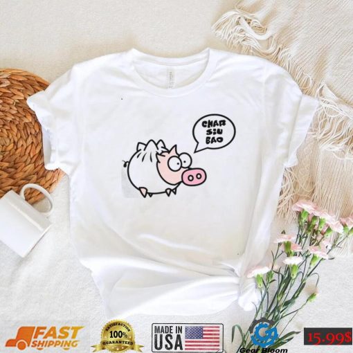 Dim Sum Char Siu Bao Funny Pig Design Unisex T Shirt