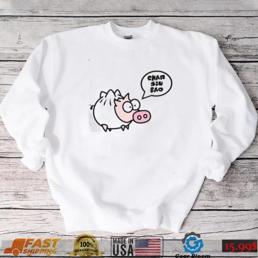 Dim Sum Char Siu Bao Funny Pig Design Unisex T Shirt