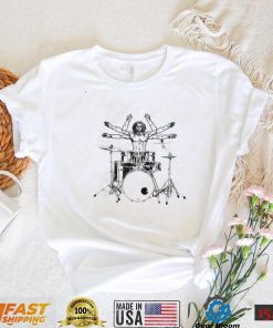 Drumming Drum Da Vinci Vitruvian Man Drummer Unisex T Shirt