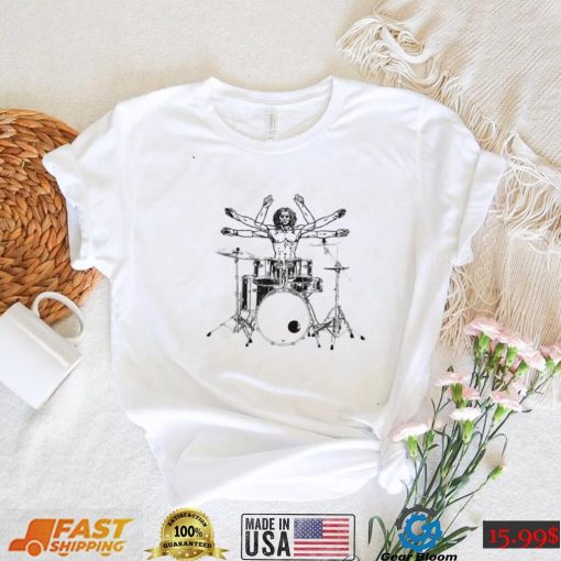 Drumming Drum Da Vinci Vitruvian Man Drummer Unisex T Shirt