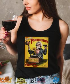 Edison Phonograph Vintage Uncle Sam Us Advertising Print Unisex T Shirt