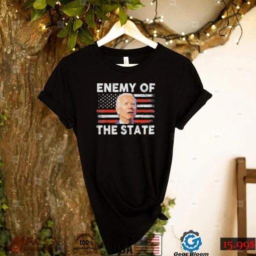 Enemy Of State Trump Quotes American Patriotic USA Flag Shirt