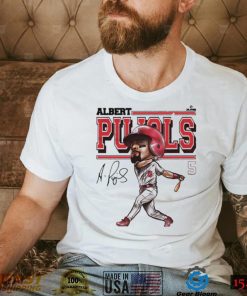 Albert Pujols T Shirt St. Louis Baseball Albert Pujols St. Louis Cartoon WHT