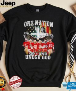 San Francisco 49ers One Nation 49ers Ground Under God Signatures Shirt