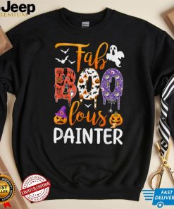 Fab Boo Lous Painter Boo Ghost Pumpkin Halloween Painter T Shirt