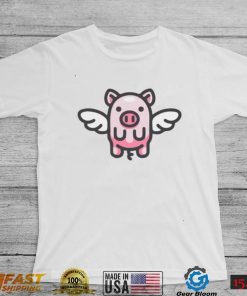 Flying Pink Funny Pig Design Unisex Sweatshirt