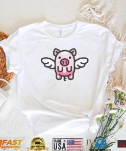 Flying Pink Funny Pig Design Unisex Sweatshirt