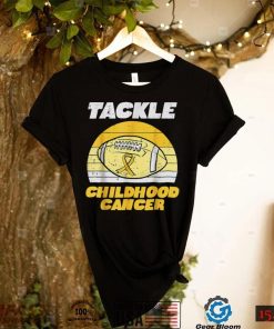 Football Tackle Childhood Cancer Awareness Ribbon T Shirt