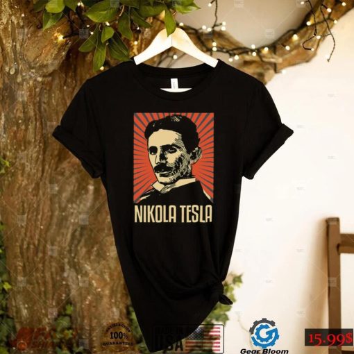 Funny Portrait Nikola Tesla Mix Hitler Unisex T Shirt