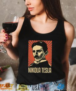 Funny Portrait Nikola Tesla Mix Hitler Unisex T Shirt