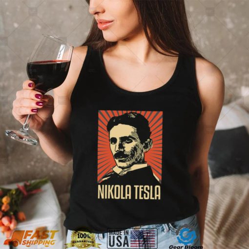 Funny Portrait Nikola Tesla Mix Hitler Unisex T Shirt