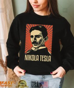 Funny Portrait Nikola Tesla Mix Hitler Unisex T Shirt