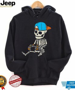 Gamer Skeleton Halloween Youth Teens T Shirt