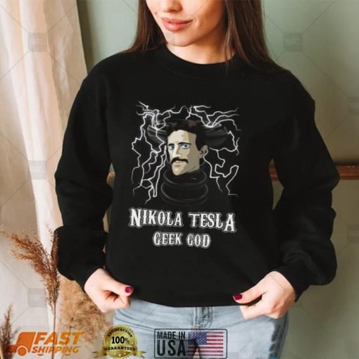 Geek God Animated Art Nikola Tesla Unisex Sweatshirt