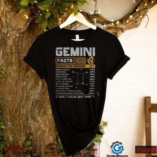 Gemini Facts Zodiac T Shirt Funny Gemini Birthday, Gifts, Gift For Dad
