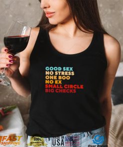 Good sex no stress one boo no ex small circle big checks vintage shirt