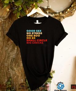 Good sex no stress one boo no ex small circle big checks vintage shirt