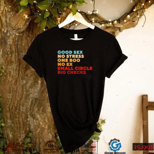 Good sex no stress one boo no ex small circle big checks vintage shirt