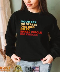 Good sex no stress one boo no ex small circle big checks vintage shirt