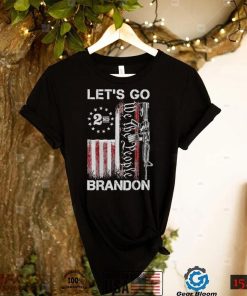 Gun American Flag Patriots Let's Go Brandon T shirt