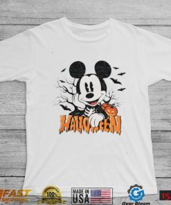 Halloween Night Disney Mickey Skeleton T Shirt