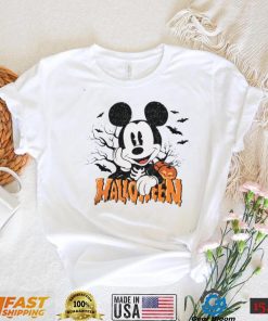 Halloween Night Disney Mickey Skeleton T Shirt