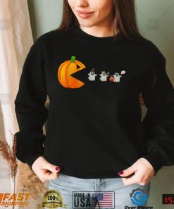 Halloween Pumpkin Eating Ghost Gamer T Shirt Funny Shirt