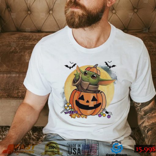 Halloween Pumpkin T shirt Baby Yoda Pumpkin Halloween