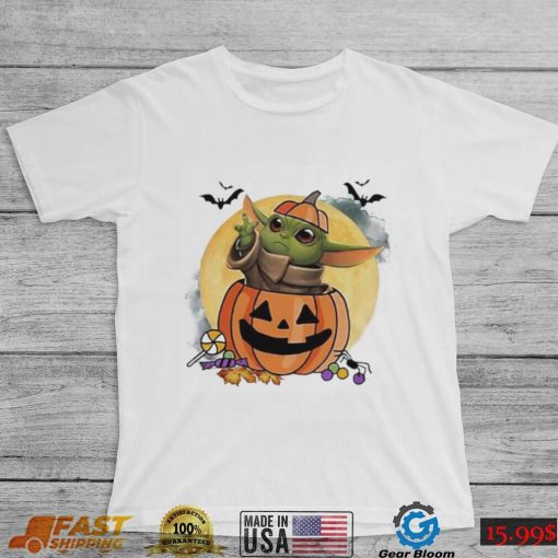 Halloween Pumpkin T shirt Baby Yoda Pumpkin Halloween