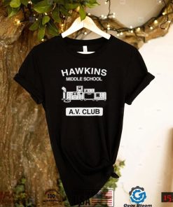 Hawkins Middle School A.V. Club logo shirt