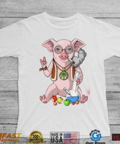 Hippie Stoner Funny Pig Design Unisex Sweatshirt