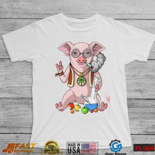 Hippie Stoner Funny Pig Design Unisex Sweatshirt