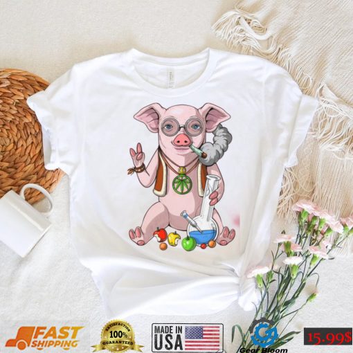 Hippie Stoner Funny Pig Design Unisex Sweatshirt