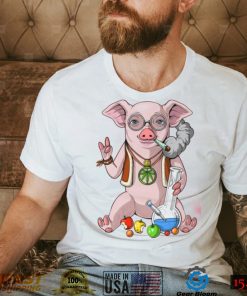 Hippie Stoner Funny Pig Design Unisex Sweatshirt