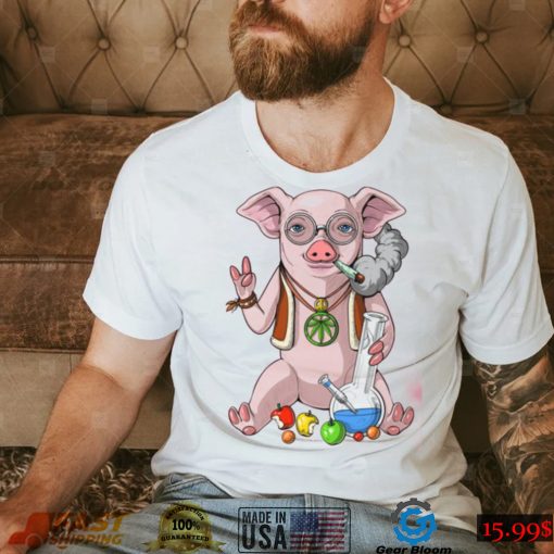 Hippie Stoner Funny Pig Design Unisex Sweatshirt