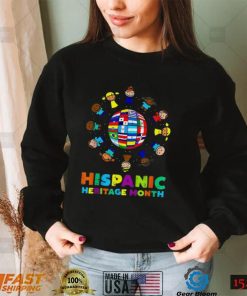 Hispanic Flags Heritage Month Shirt Funny Kids Kids Around Globe