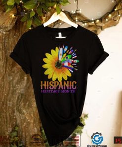 Hispanic Heritage Month National Latino Pretty Flower Flags T Shirt