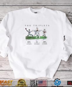 The Triplets Michael Irvin Troy Aikman And Emmitt Smith Dallas Cowboys Signatures Shirt