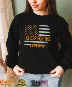 I cheer For The Punter Retro Flag American Fan Football Shirt