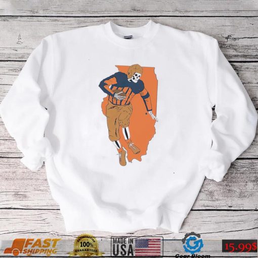 Illinois Fighting Illini Football skeleton State shirt