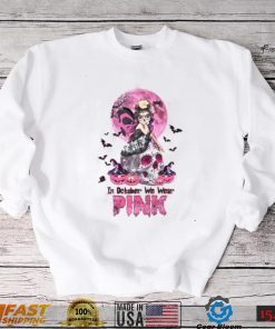 In October We Wear Pink Shirt, Breast Cancer Fighter Shirt, Breast Cancer Awareness Shirt, Pink Pumpkin Shirt