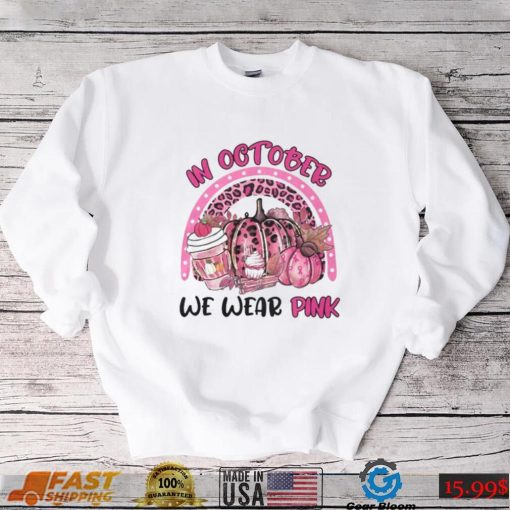 In October We Were Pink Sweatshirt, Leopard Pink Pumpkins